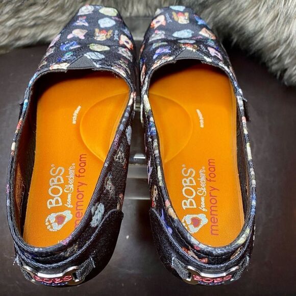 Bobs By Skechers Women Size 6.5/36.5EU Black Flat - Picture 5 of 11
